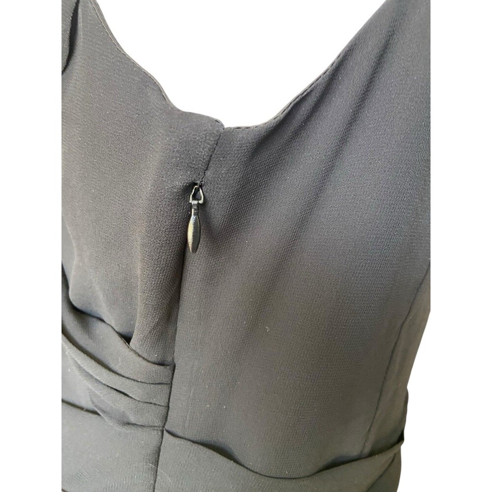 Express‎ Womens Faux Wrap Top Size L Black Lined Fitted Tie Editorial Office - Picture 4 of 13
